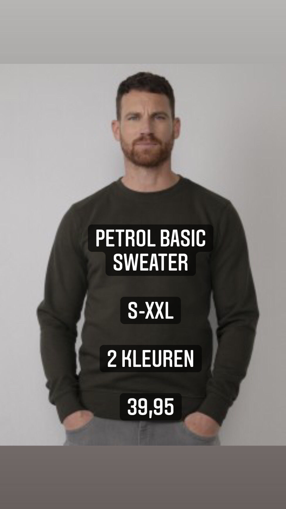 Basic sweater petrol